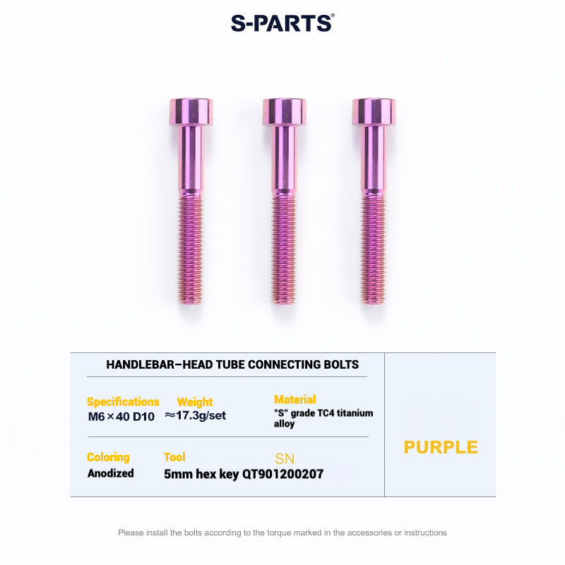 Cervélo S5 Titanium Bolt Kit – Full Frame Lightweight Upgrade Set | CNC TC4 Ti Bolts for Cervélo S5