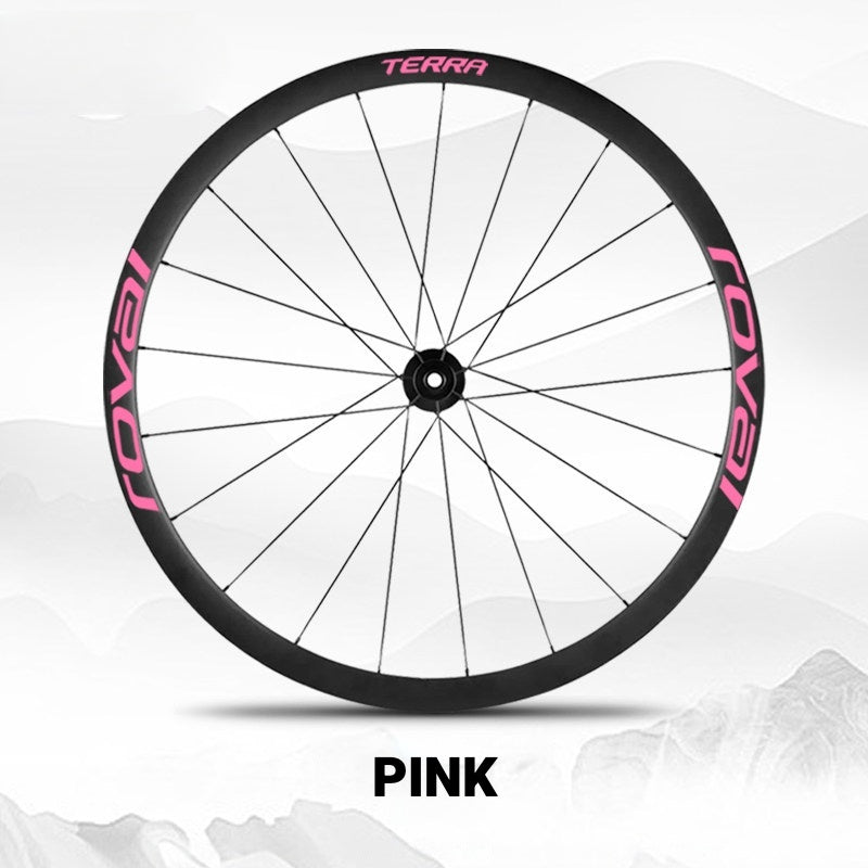 ROVAL TERRA Wheel Decal Kit | Custom Color Logo Stickers for Gravel & Road Bike Wheels