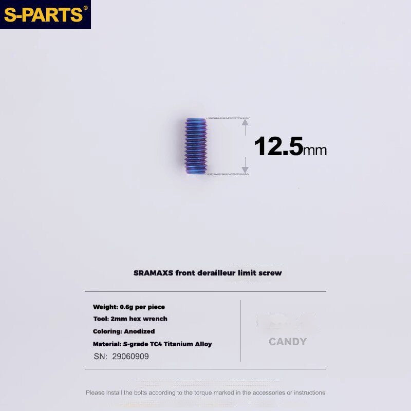 S-PARTS Titanium Derailleur Gear Screws Compatible with SRAM RED AXS