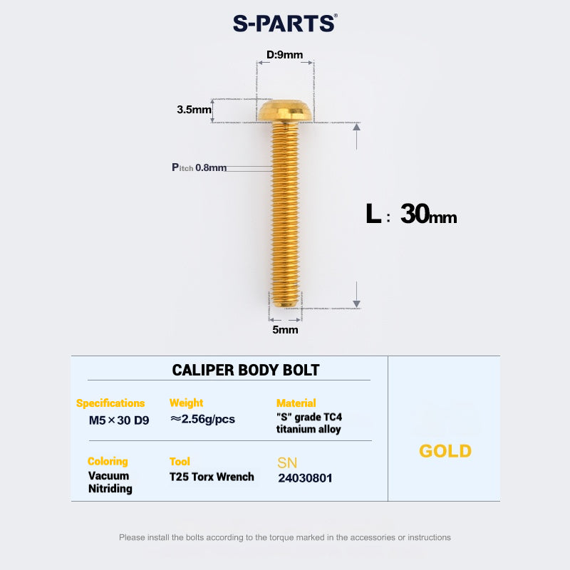 S-PARTS Titanium Bolt Upgrade Kit for SRAM MAVEN Brakes | CNC Precision | Lightweight | Full Color Options