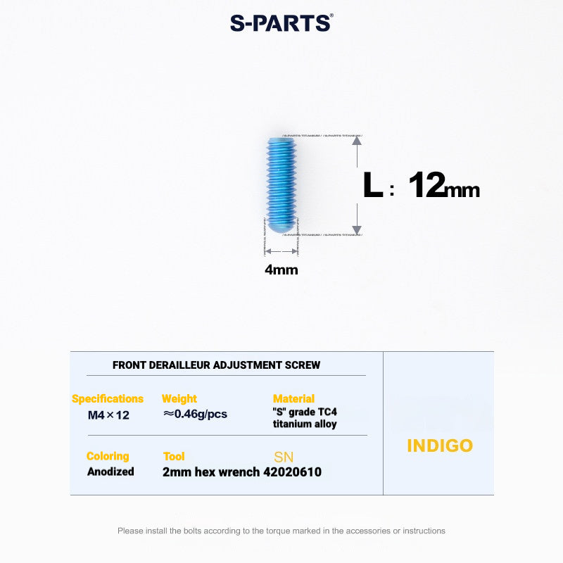 Shimano Road Titanium Bolt Kit – S-PARTS Drivetrain Screws for R8050 / R8150 / R9250