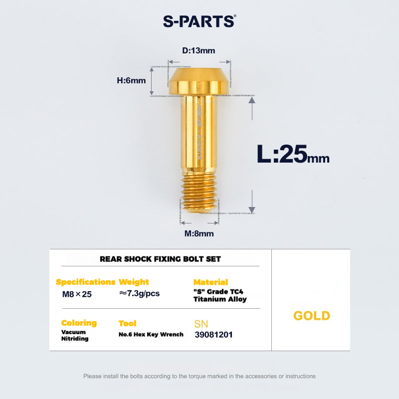 Specialized Epic 8 Suspension Bolt Kit | Full Pivot & Shock Hardware Set