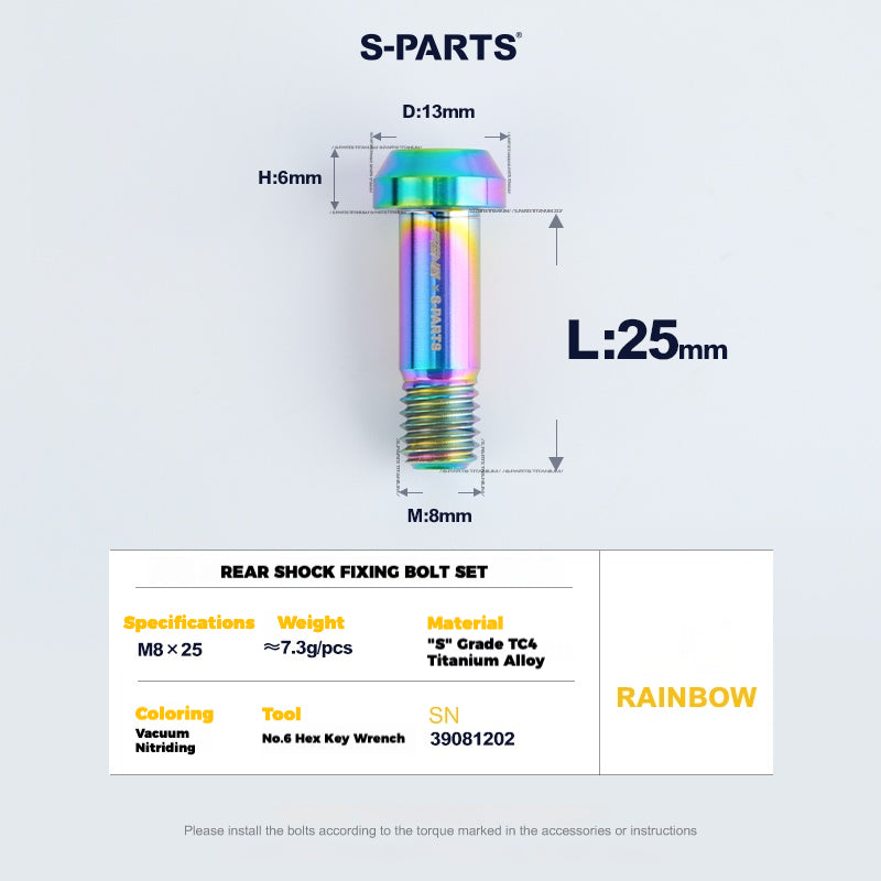 Specialized Epic 8 Suspension Bolt Kit | Full Pivot & Shock Hardware Set