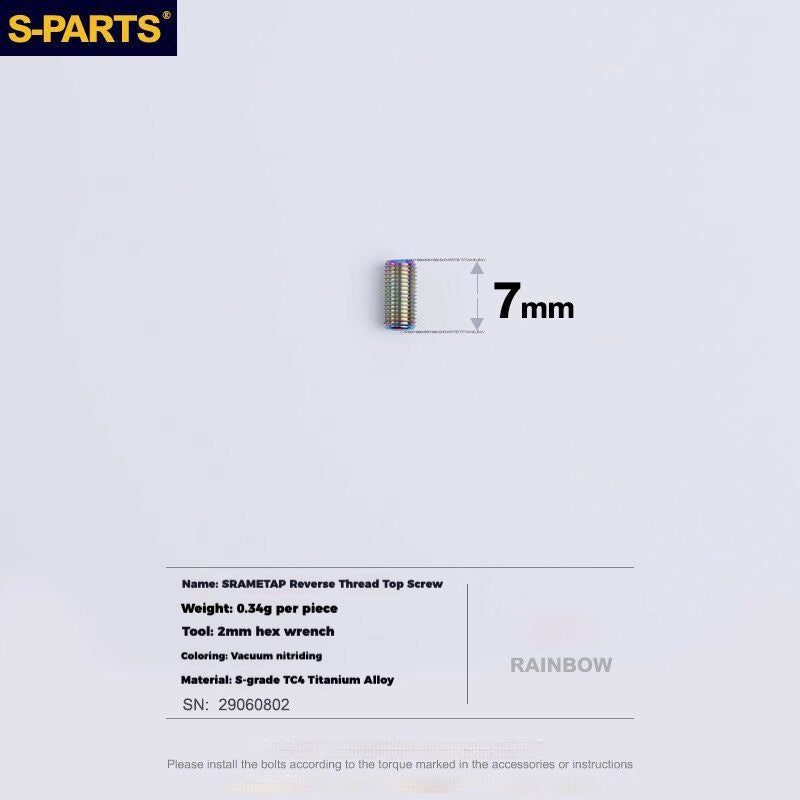 S-PARTS Titanium Derailleur Gear Screws Compatible with SRAM RED AXS