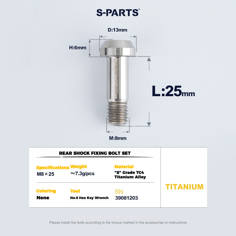 Specialized Epic 8 Suspension Bolt Kit | Full Pivot & Shock Hardware Set
