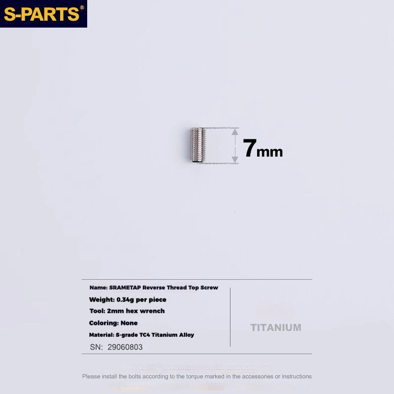 S-PARTS Titanium Derailleur Gear Screws Compatible with SRAM RED AXS