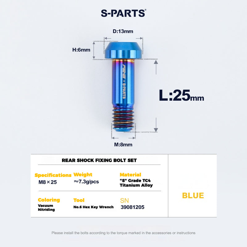Specialized Epic 8 Suspension Bolt Kit | Full Pivot & Shock Hardware Set