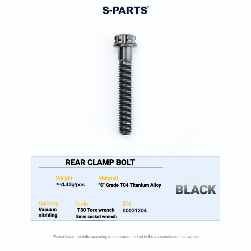 S-PARTS Titanium Saddle Clamp Bolt Kit for Cannondale SystemSix Gen 5 – 3D Printed Lightweight Upgrade