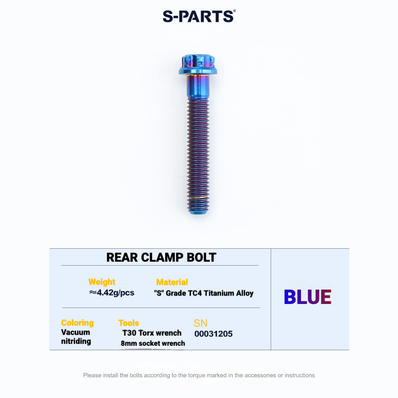 S-PARTS Titanium Saddle Clamp Bolt Kit for Cannondale SystemSix Gen 5 – 3D Printed Lightweight Upgrade