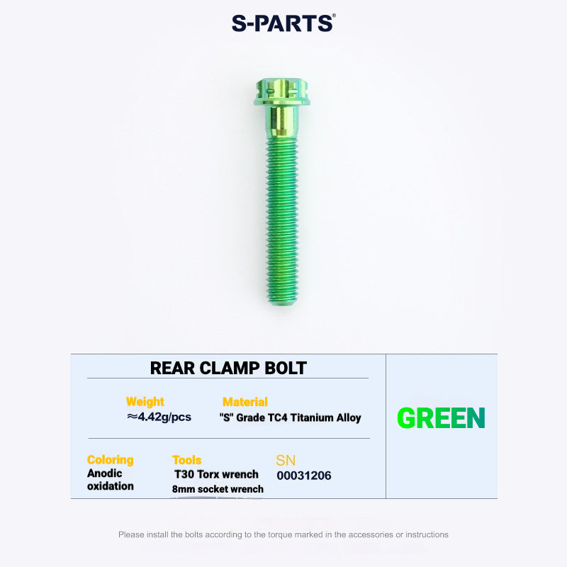 S-PARTS Titanium Saddle Clamp Bolt Kit for Cannondale SystemSix Gen 5 – 3D Printed Lightweight Upgrade