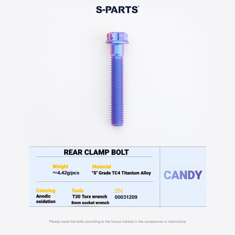 S-PARTS Titanium Saddle Clamp Bolt Kit for Cannondale SystemSix Gen 5 – 3D Printed Lightweight Upgrade