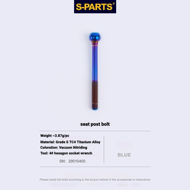 S-PARTS 3DAM Titanium 3D Printed Seatpost Hardware Kit for CERVÉLO S5 (2026 Compatible)