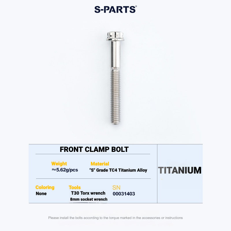 S-PARTS Titanium Saddle Clamp Bolt Kit for Cannondale SystemSix Gen 5 – 3D Printed Lightweight Upgrade