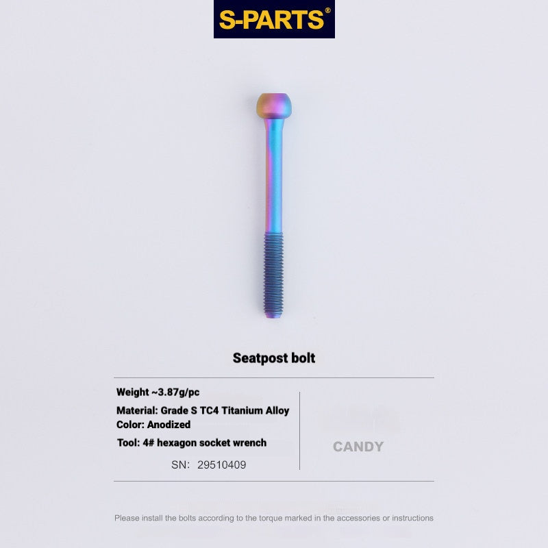 S-PARTS 3DAM Titanium 3D Printed Seatpost Hardware Kit for CERVÉLO S5 (2026 Compatible)