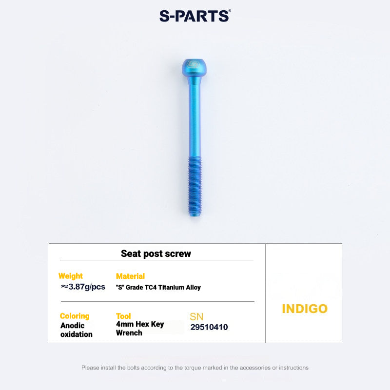 S-PARTS 3DAM Titanium 3D Printed Seatpost Hardware Kit for CERVÉLO S5 (2026 Compatible)