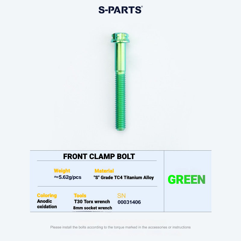 S-PARTS Titanium Saddle Clamp Bolt Kit for Cannondale SystemSix Gen 5 – 3D Printed Lightweight Upgrade