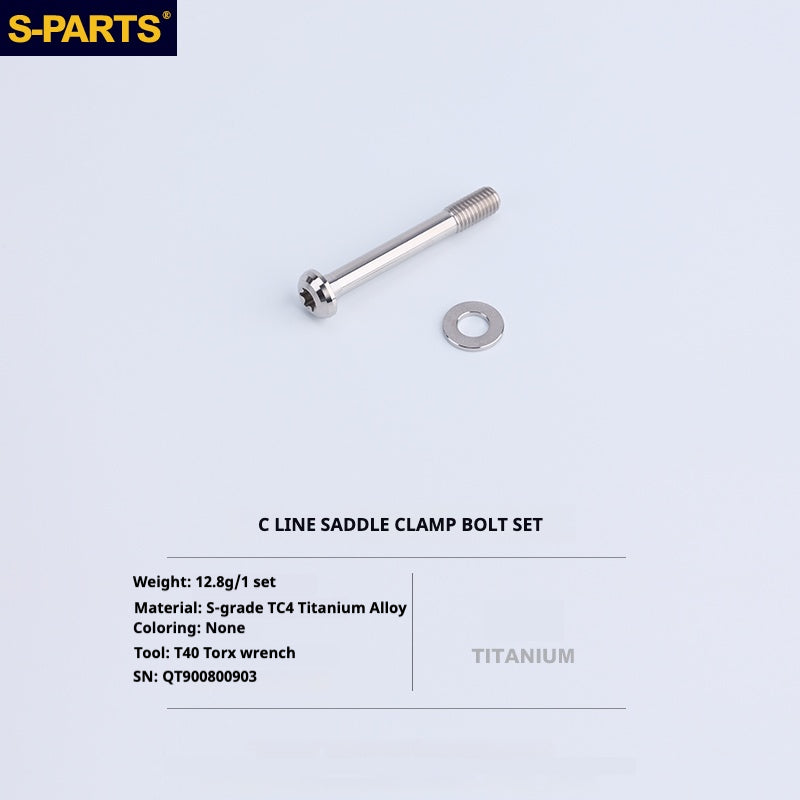 S-PARTS Titanium Bolt Upgrade Kit for Brompton | TC4 CNC Lightweight Frame & Hinge Hardware Set