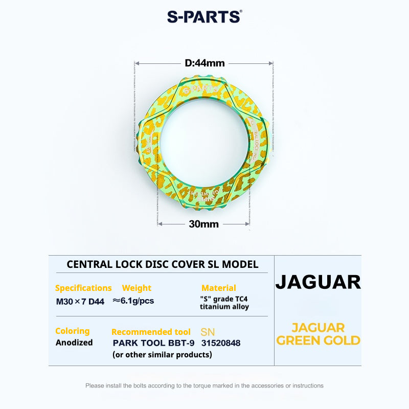 S-PARTS Center Lock Disc Rotor Lockring SL Edition | Ultralight TC4 Titanium | Multi-Color 1PCS