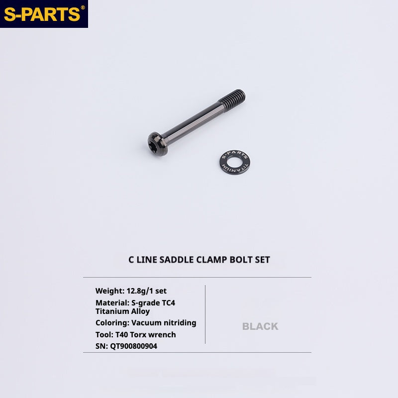 S-PARTS Titanium Bolt Upgrade Kit for Brompton | TC4 CNC Lightweight Frame & Hinge Hardware Set