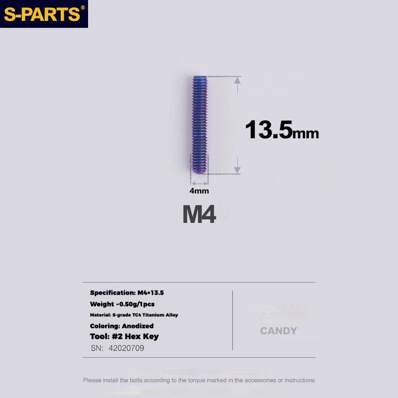 S-PARTS Titanium Derailleur Gear Screws Compatible with SRAM RED AXS