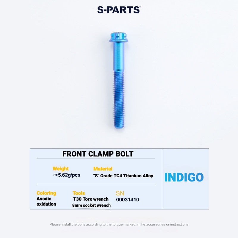 S-PARTS Titanium Saddle Clamp Bolt Kit for Cannondale SystemSix Gen 5 – 3D Printed Lightweight Upgrade