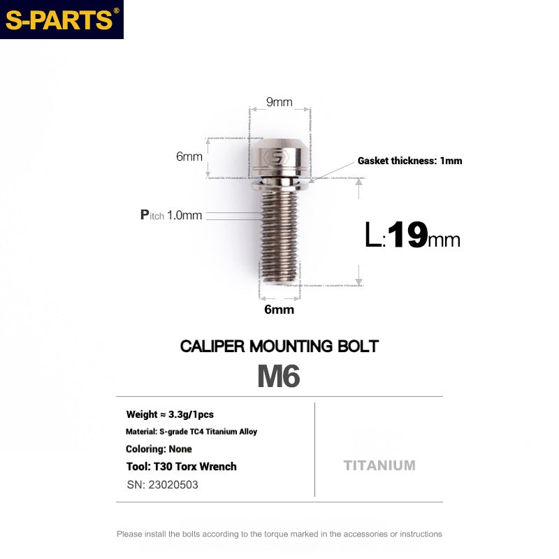 S-PARTS Titanium Bolt Upgrade Kit for SRAM MAVEN Brakes | CNC Precision | Lightweight | Full Color Options