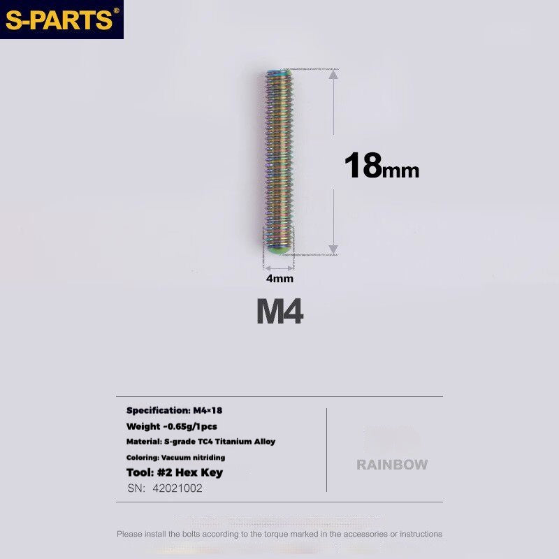 S-PARTS Titanium Derailleur Gear Screws Compatible with SRAM RED AXS