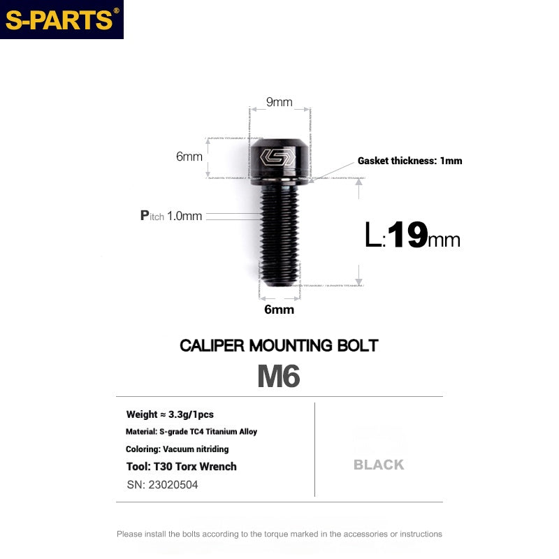 S-PARTS Titanium Bolt Upgrade Kit for SRAM MAVEN Brakes | CNC Precision | Lightweight | Full Color Options