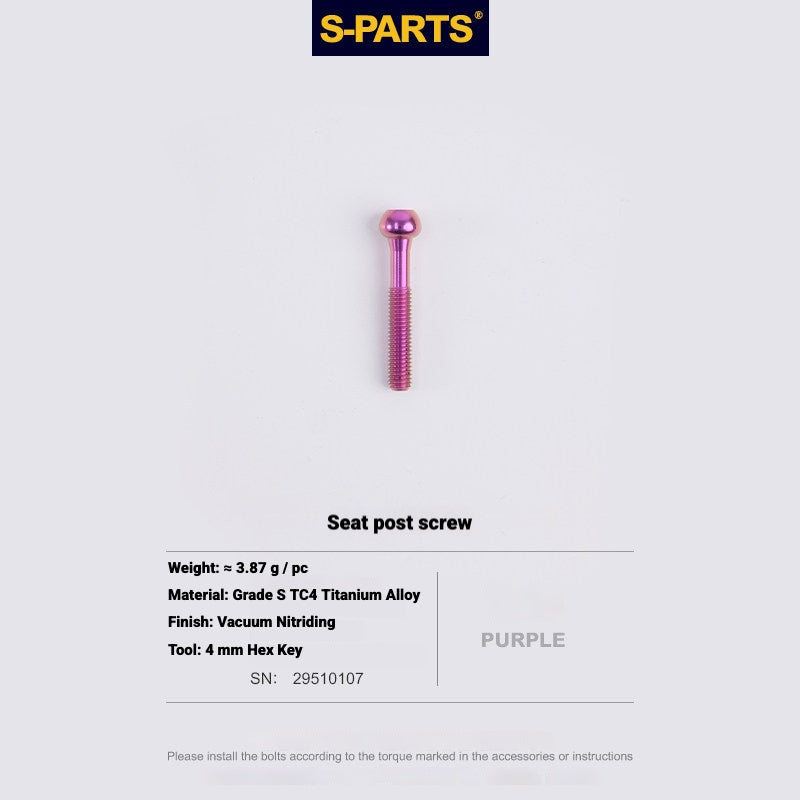 S-PARTS 3DAM Titanium 3D Printed Seatpost Hardware Kit for CERVÉLO S5 (2026 Compatible)