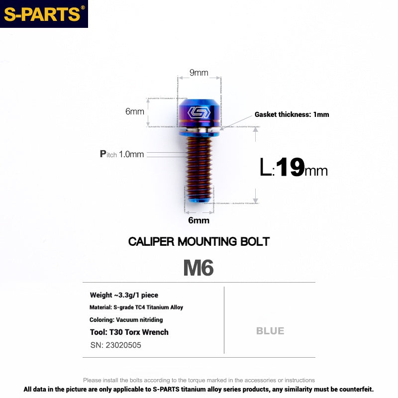 S-PARTS Titanium Bolt Upgrade Kit for SRAM MAVEN Brakes | CNC Precision | Lightweight | Full Color Options