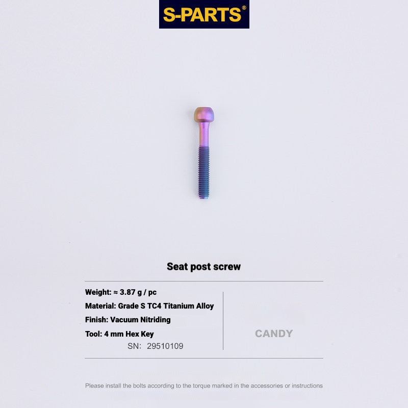 S-PARTS 3DAM Titanium 3D Printed Seatpost Hardware Kit for CERVÉLO S5 (2026 Compatible)