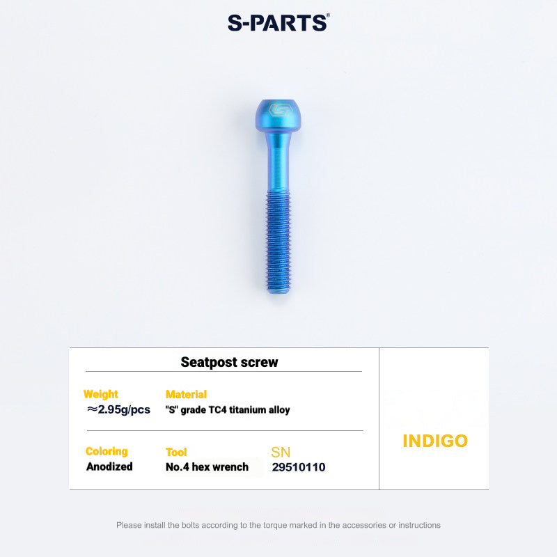 S-PARTS 3DAM Titanium 3D Printed Seatpost Hardware Kit for CERVÉLO S5 (2026 Compatible)