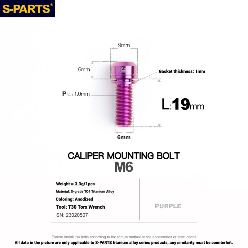 S-PARTS Titanium Bolt Upgrade Kit for SRAM MAVEN Brakes | CNC Precision | Lightweight | Full Color Options