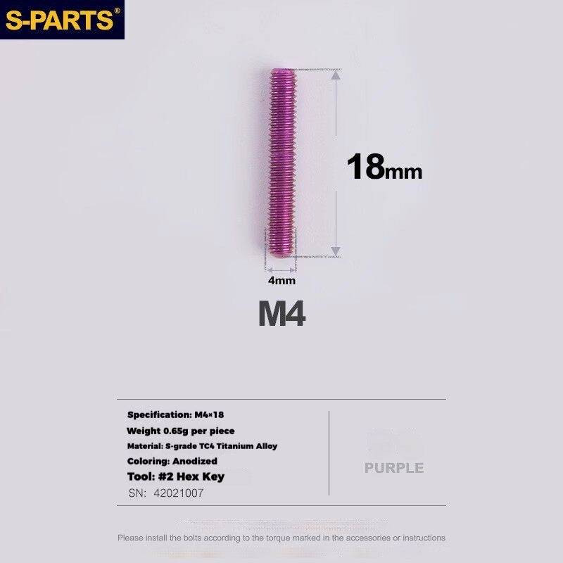 S-PARTS Titanium Derailleur Gear Screws Compatible with SRAM RED AXS