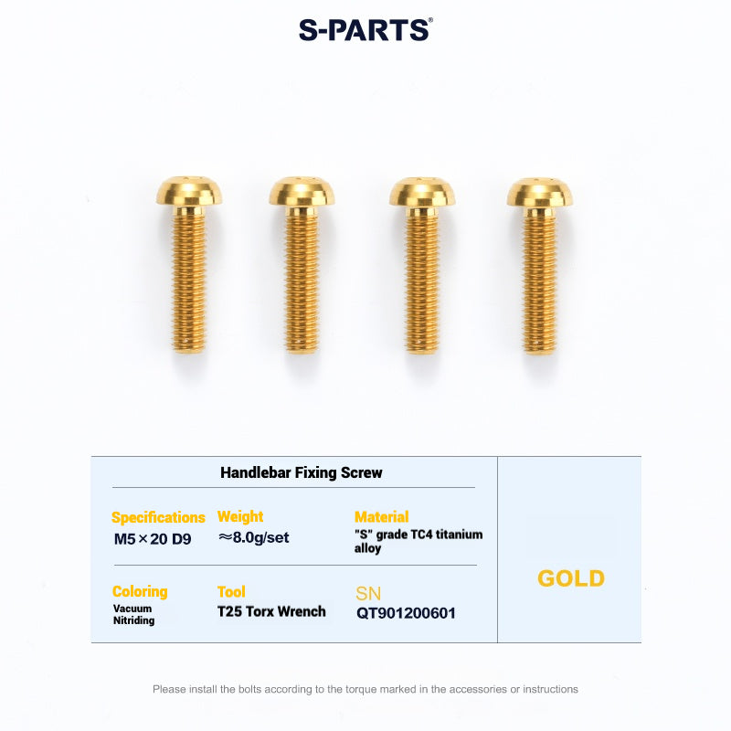 Cervélo S5 Titanium Bolt Kit – Full Frame Lightweight Upgrade Set | CNC TC4 Ti Bolts for Cervélo S5