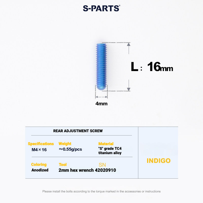 Shimano Road Titanium Bolt Kit – S-PARTS Drivetrain Screws for R8050 / R8150 / R9250