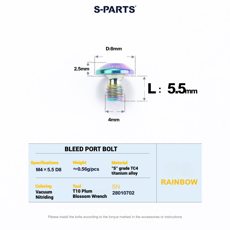 S-PARTS Titanium Bolt Upgrade Kit for SRAM MAVEN Brakes | CNC Precision | Lightweight | Full Color Options