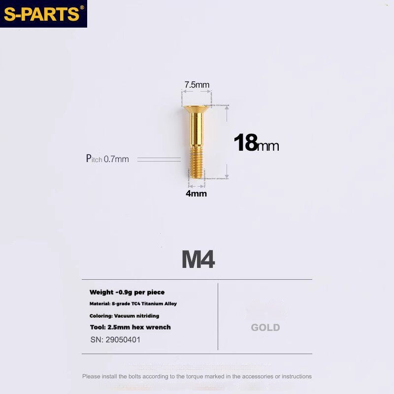 S-PARTS Titanium Derailleur Gear Screws Compatible with SRAM RED AXS