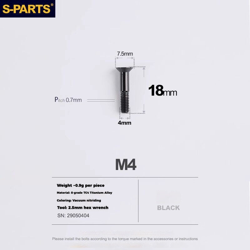 S-PARTS Titanium Derailleur Gear Screws Compatible with SRAM RED AXS