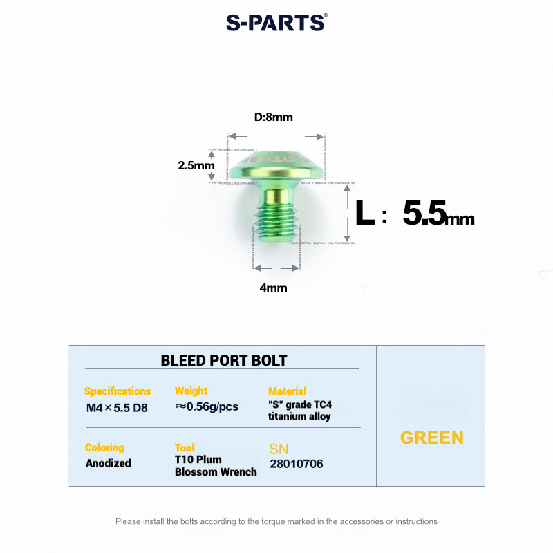 S-PARTS Titanium Bolt Upgrade Kit for SRAM MAVEN Brakes | CNC Precision | Lightweight | Full Color Options