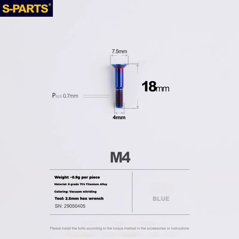 S-PARTS Titanium Derailleur Gear Screws Compatible with SRAM RED AXS