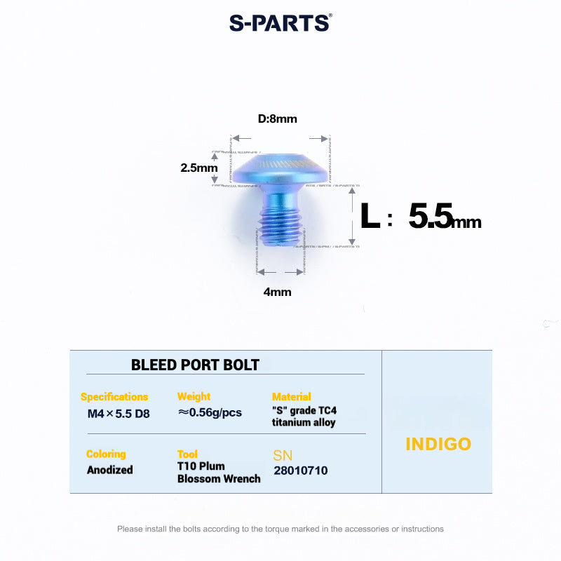 S-PARTS Titanium Bolt Upgrade Kit for SRAM MAVEN Brakes | CNC Precision | Lightweight | Full Color Options