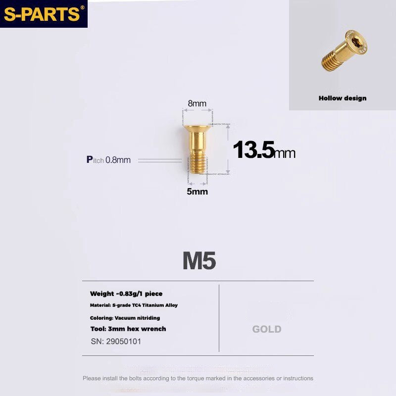 S-PARTS Titanium Derailleur Gear Screws Compatible with SRAM RED AXS
