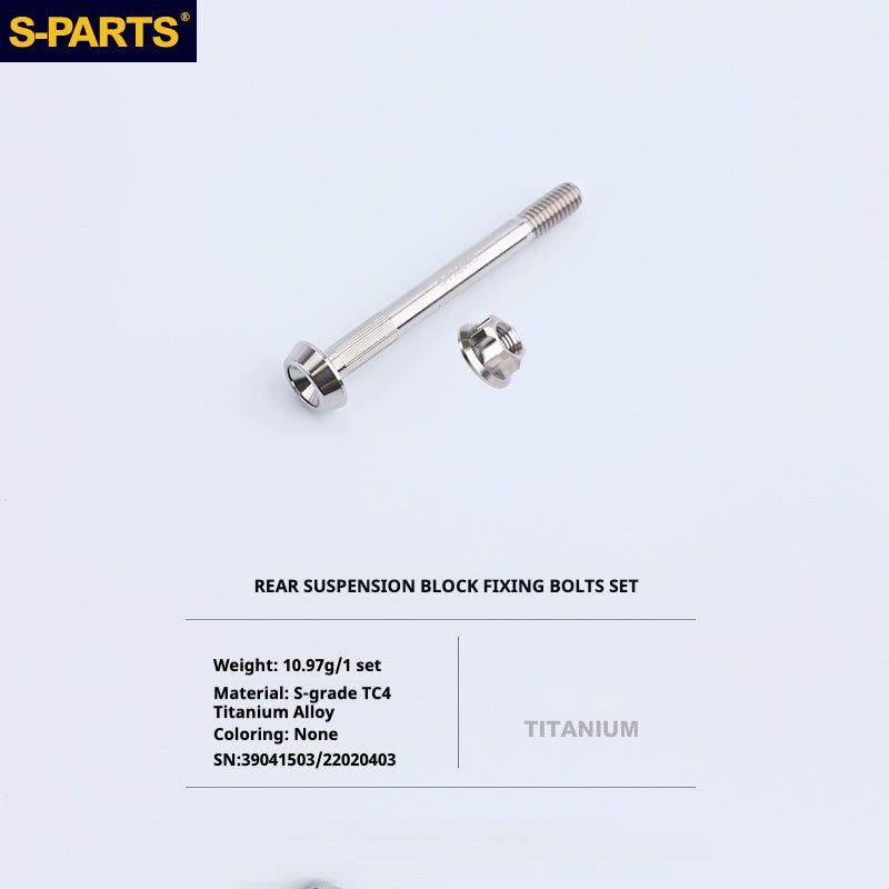 S-PARTS Titanium Bolt Upgrade Kit for Brompton | TC4 CNC Lightweight Frame & Hinge Hardware Set