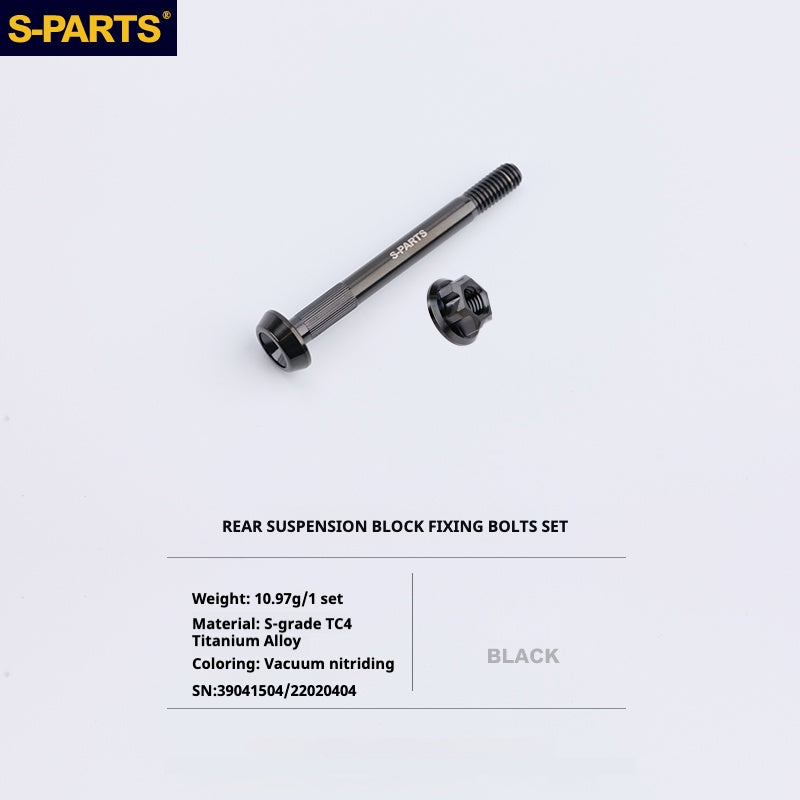 S-PARTS Titanium Bolt Upgrade Kit for Brompton | TC4 CNC Lightweight Frame & Hinge Hardware Set