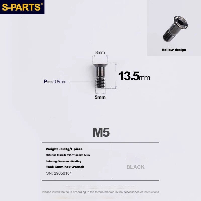 S-PARTS Titanium Derailleur Gear Screws Compatible with SRAM RED AXS