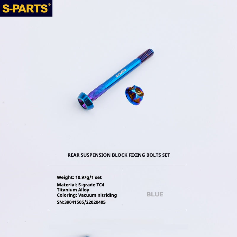 S-PARTS Titanium Bolt Upgrade Kit for Brompton | TC4 CNC Lightweight Frame & Hinge Hardware Set