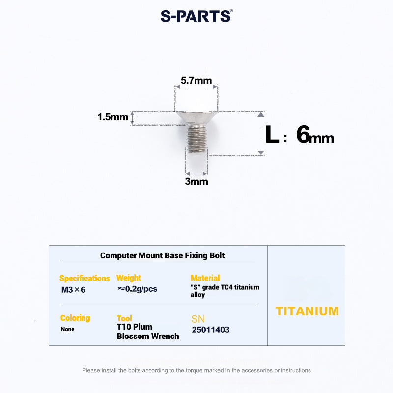 Cervélo S5 Titanium Bolt Kit – Full Frame Lightweight Upgrade Set | CNC TC4 Ti Bolts for Cervélo S5
