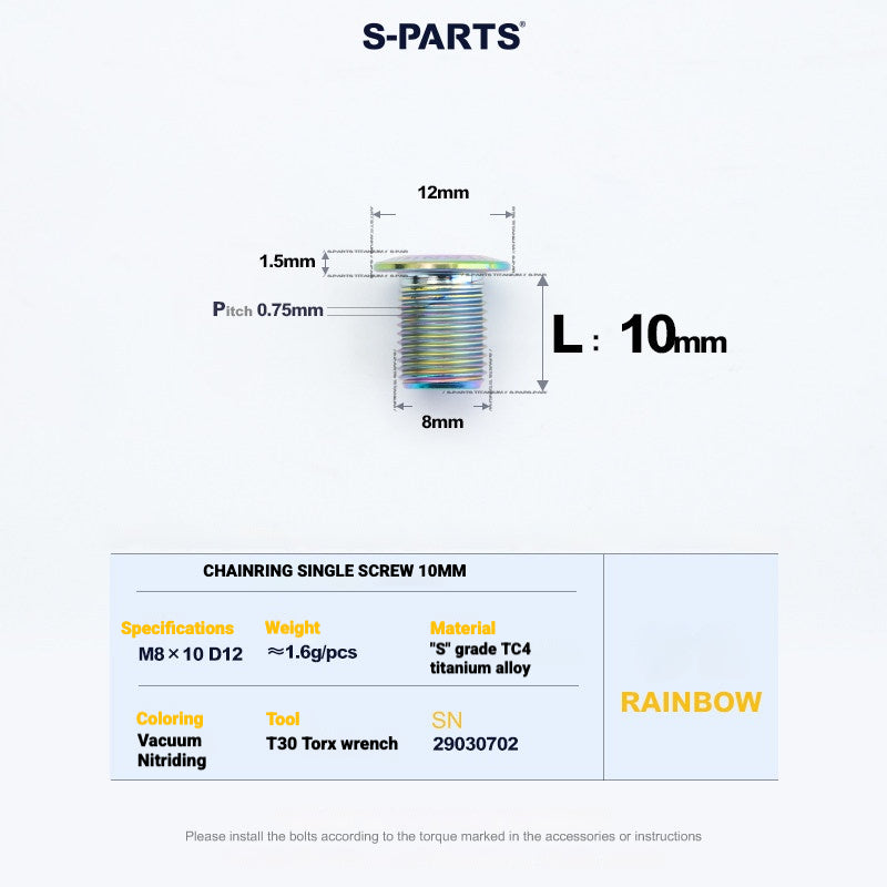 Shimano Road Titanium Bolt Kit – S-PARTS Drivetrain Screws for R8050 / R8150 / R9250