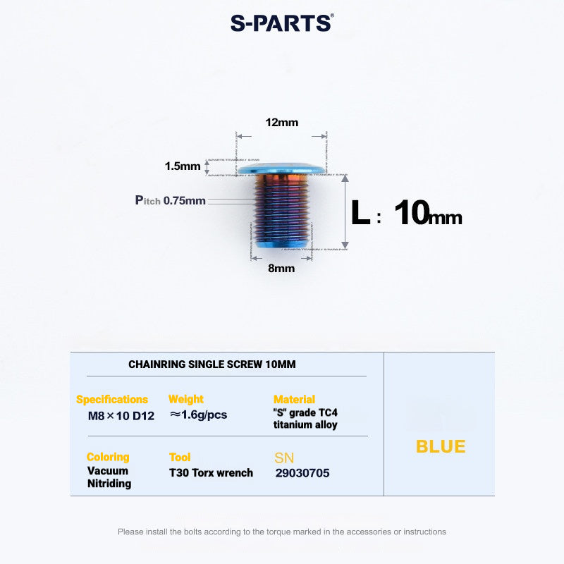 Shimano Road Titanium Bolt Kit – S-PARTS Drivetrain Screws for R8050 / R8150 / R9250